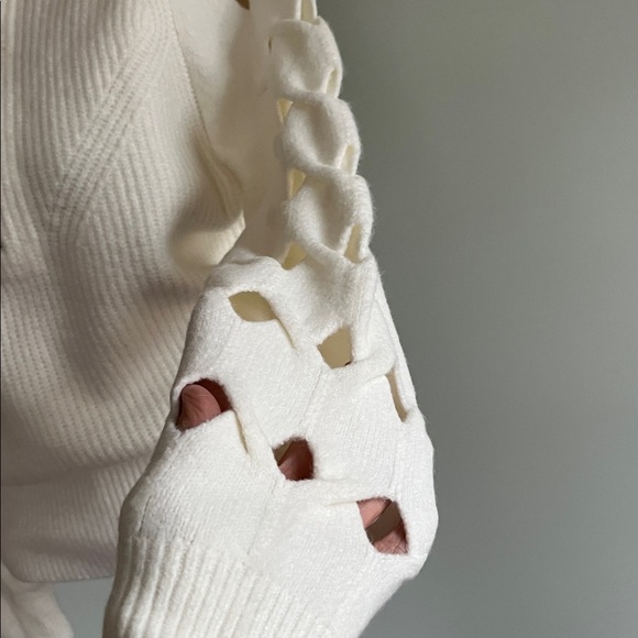 White House Black Market Cream Cowl Neck Sweater - Picture 5 of 12